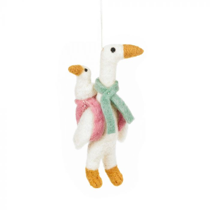 Hand Felted Mother Goose Hanging Decoration - Podarok