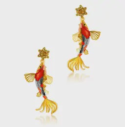 Bill Skinner Koi Carp Drop Earrings - Podarok
