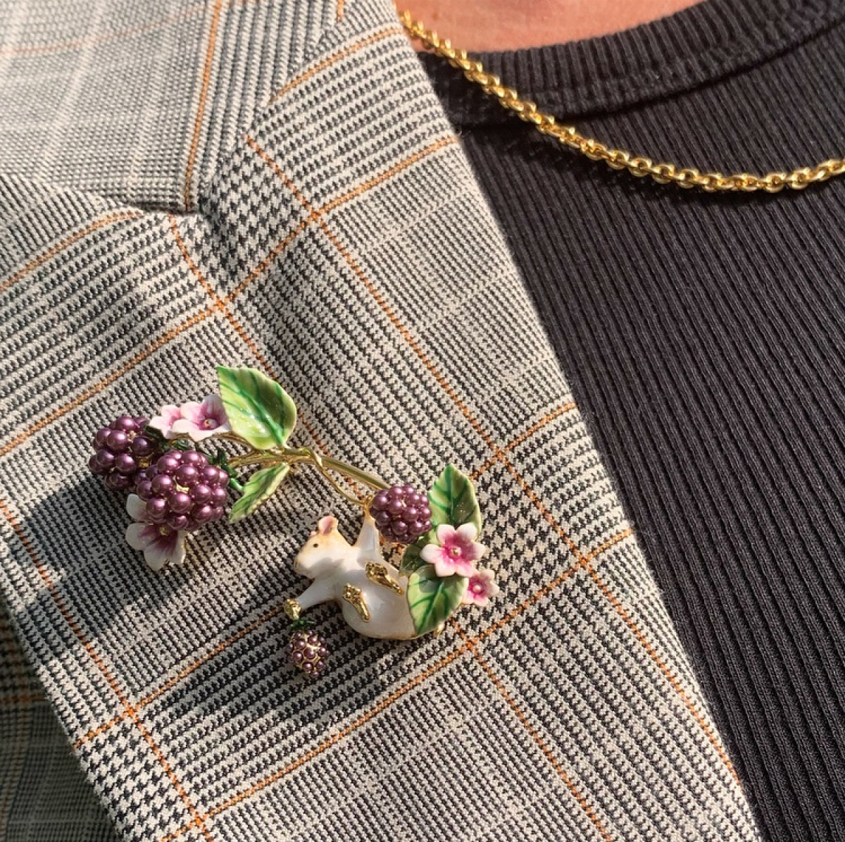 Bill Skinner Blackberry Mouse Brooch - Podarok