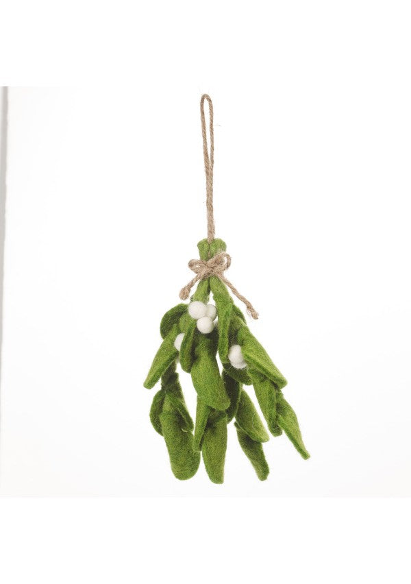 Hand Felted Mistletoe Sprig - Podarok