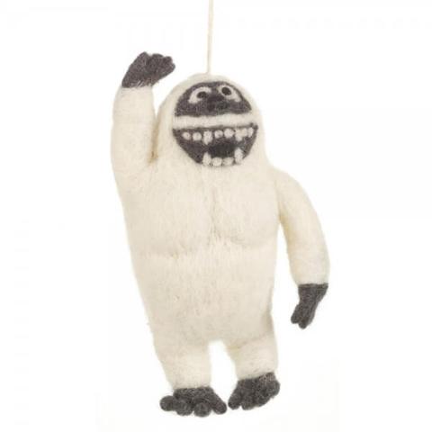Hand Felted Yeti Hanging Decoration - Podarok