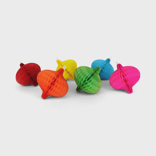 Honeycomb Onion Baubles Set of 6