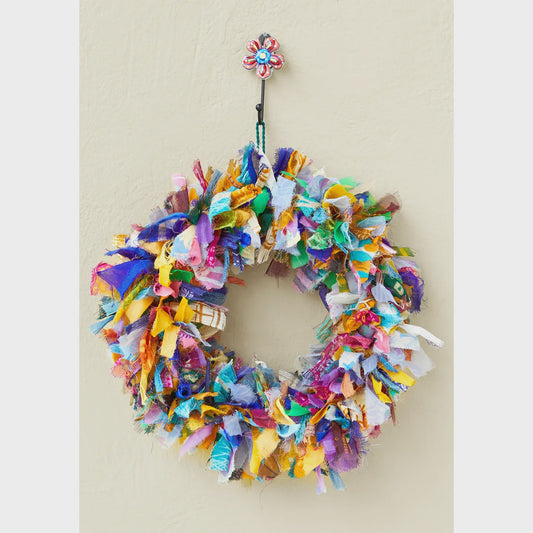 Recycled Sari Wreath