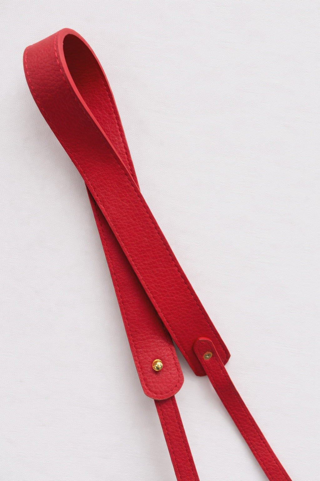 Red Vegan Leather Shoulder Strap
