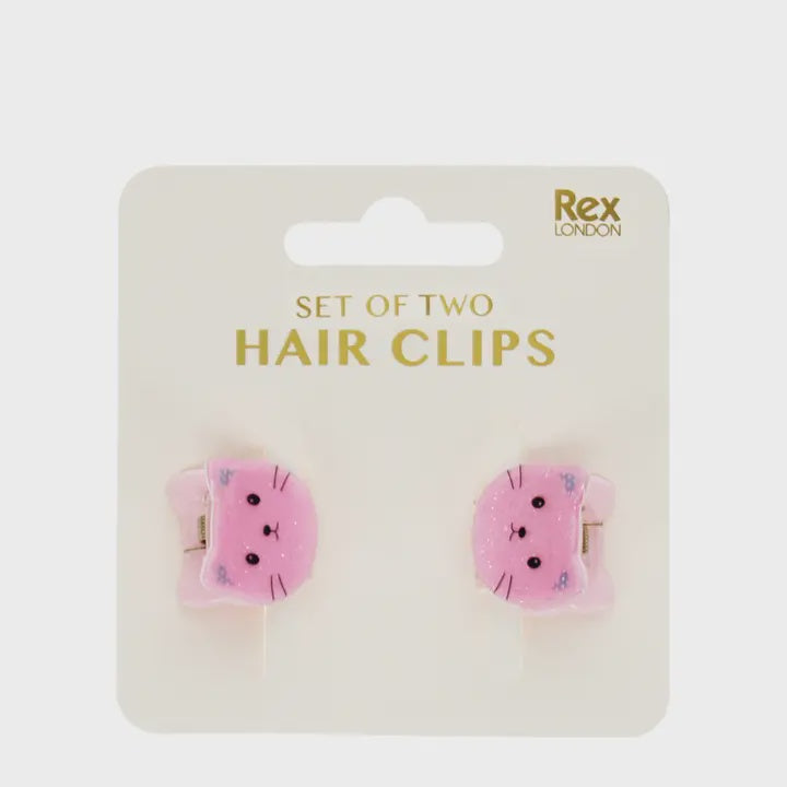 Mini Pink Cat Claw Clips