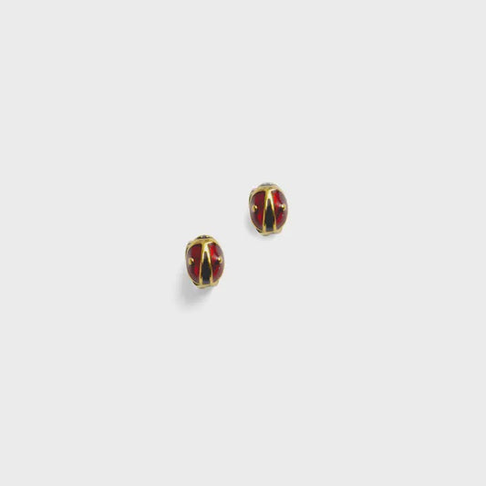 Enamel Ladybird Studs