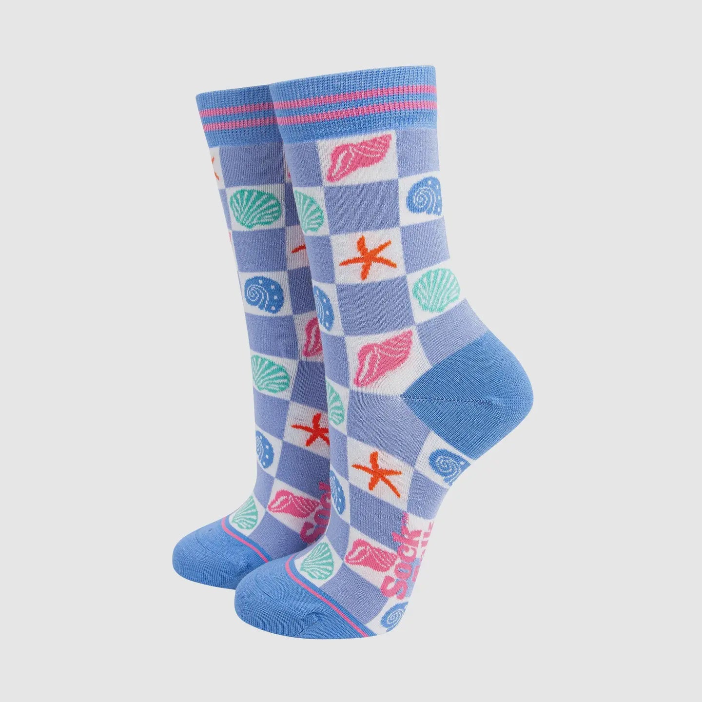 Seashell Checkerboard Socks