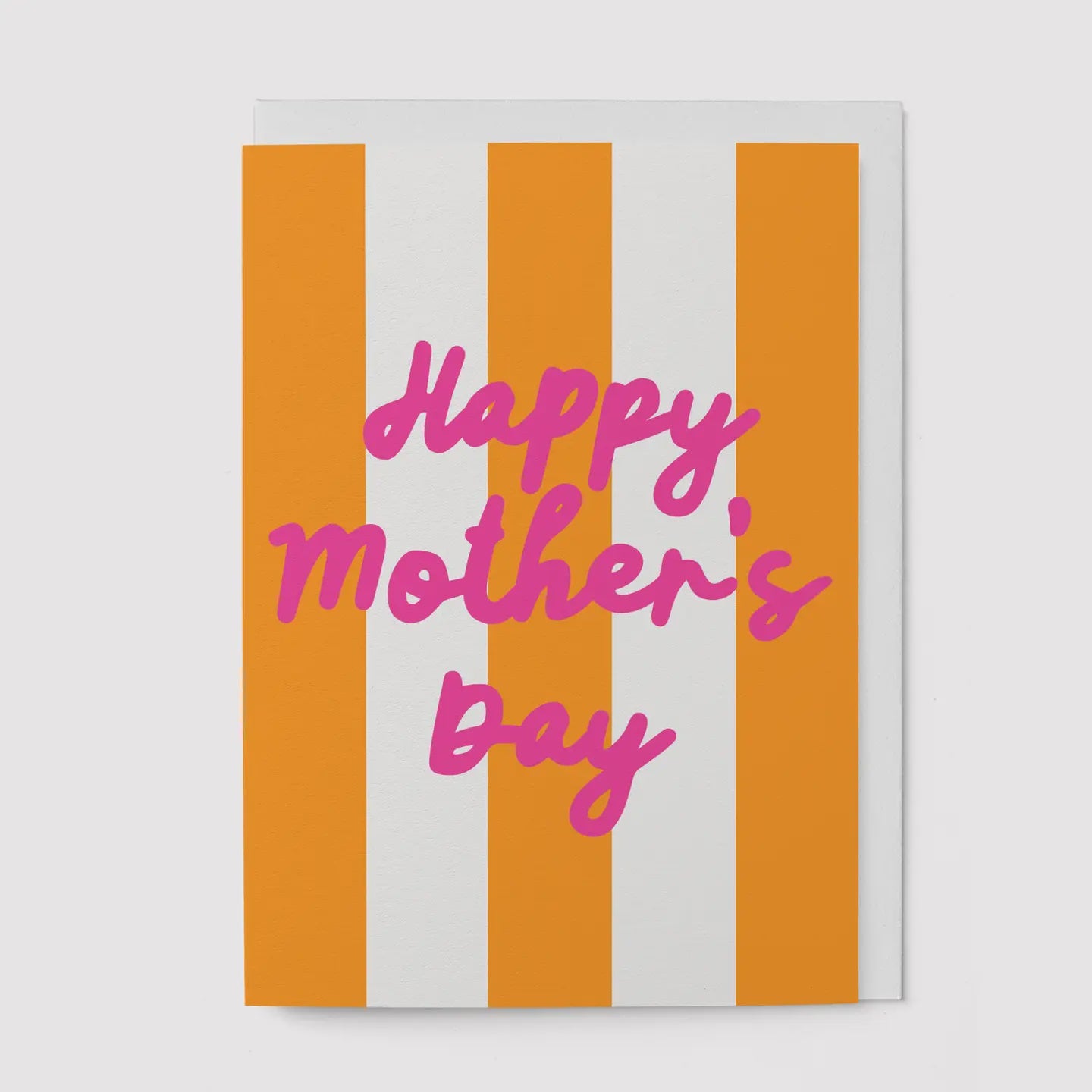 Happy Mother's Day Orange Stripe Card