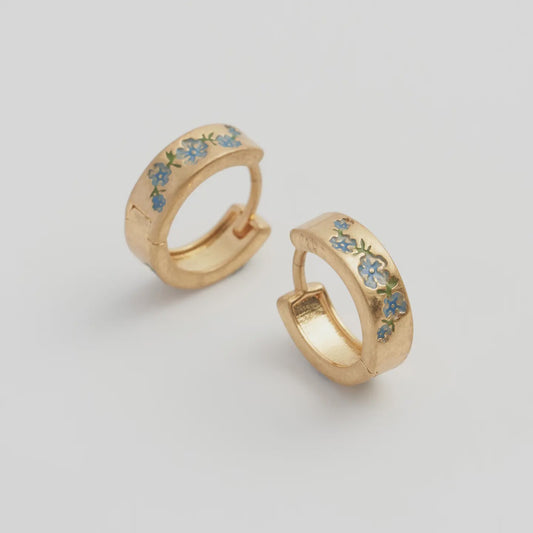 Forget-Me-Not Mini Huggy Hoops