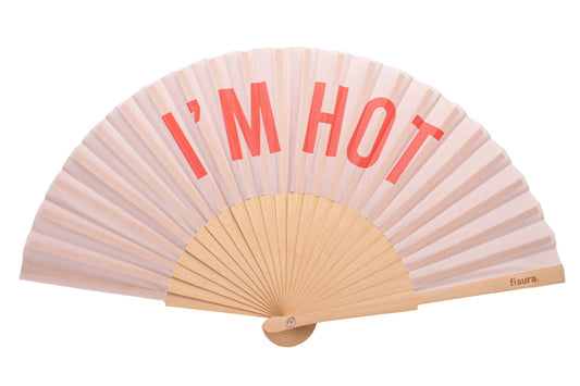 I'm Hot Pink and Beige Fan