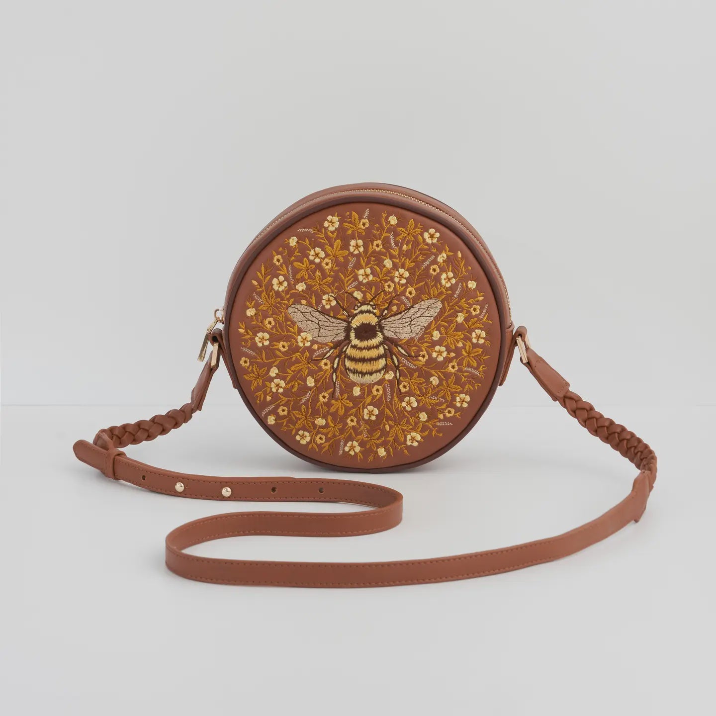 Bumble Bee Tan Circle Bag