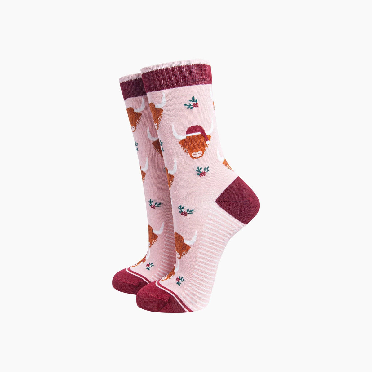 Christmas Highland Cow Socks