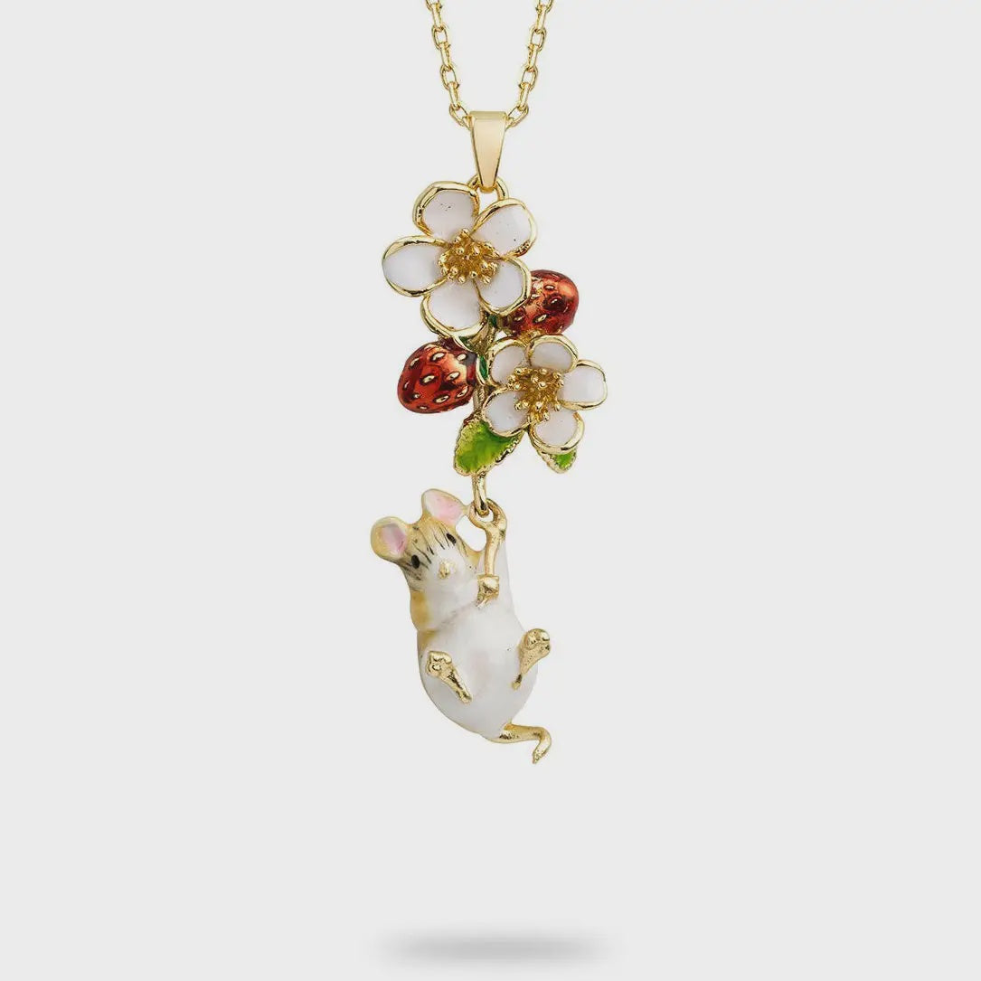 Strawberry Hanging Mouse Pendant