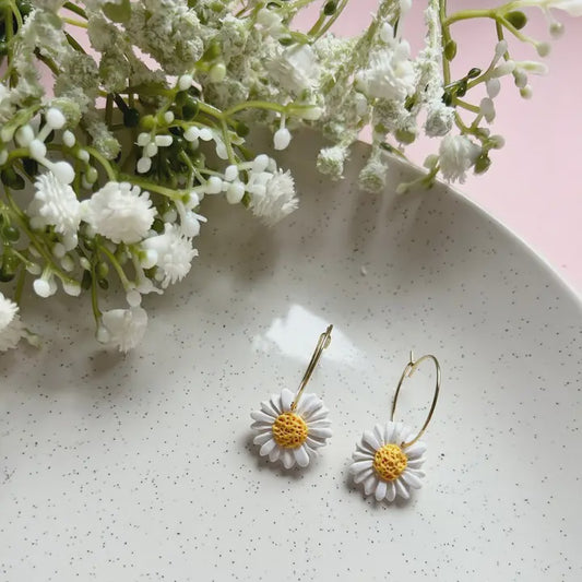Daisy Hoop Earrings