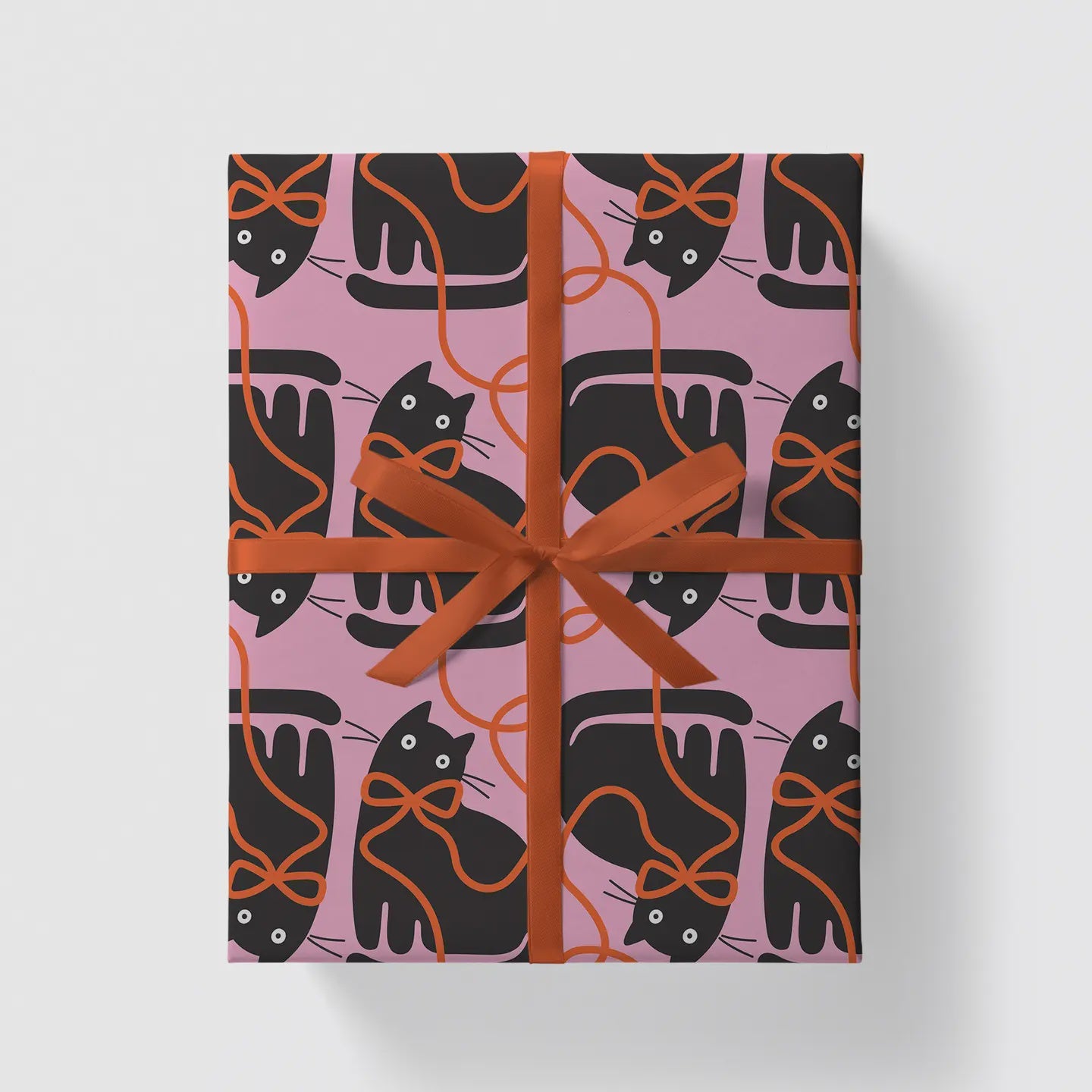 Ribbon Cat Gift Wrap Sheet