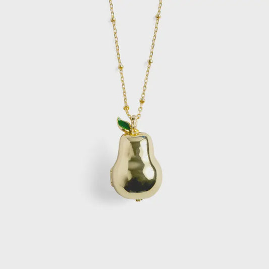 Gold Partridge in a Pear Locket