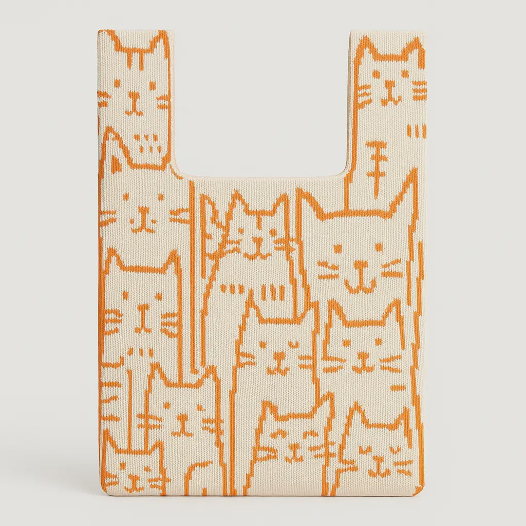 Marmalade Cats Knitted Tote Bag