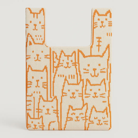 Marmalade Cats Knitted Tote Bag