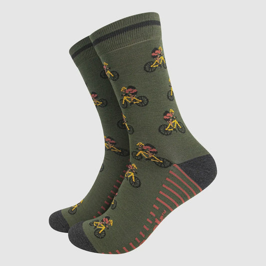 Men's Khaki Mountain Biker Socks