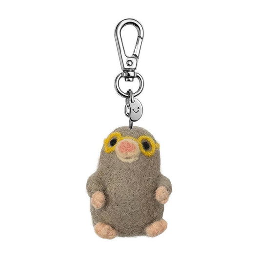 Moe The Mole Felt Keychain