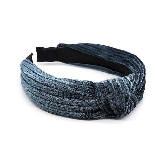 POM Headband - Antique Blue Velvet