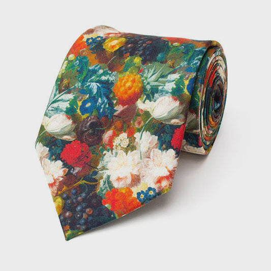 Fox and Chave Van Os Fruits & Flowers Silk Tie