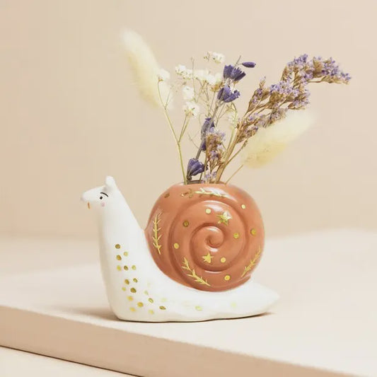 Ceramic Tiny Snail Bud Vase - Podarok