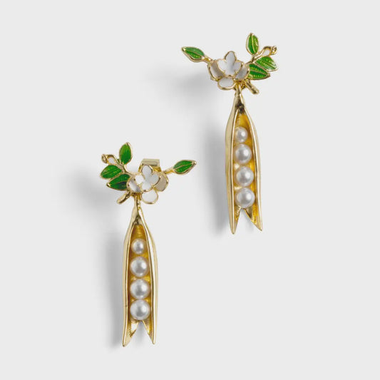 Peapod Drop Earrings
