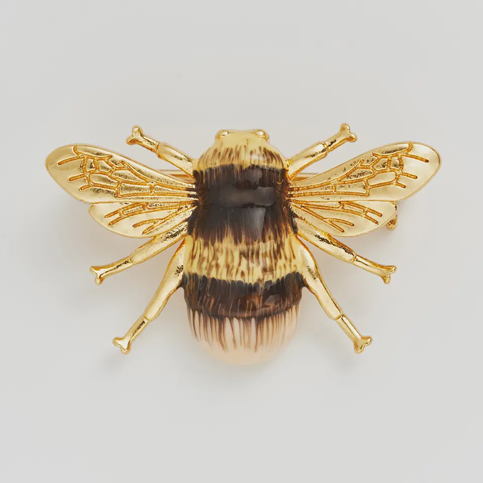 Hand Painted Bumble Bee Brooch