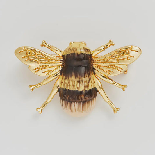 Hand Painted Bumble Bee Brooch