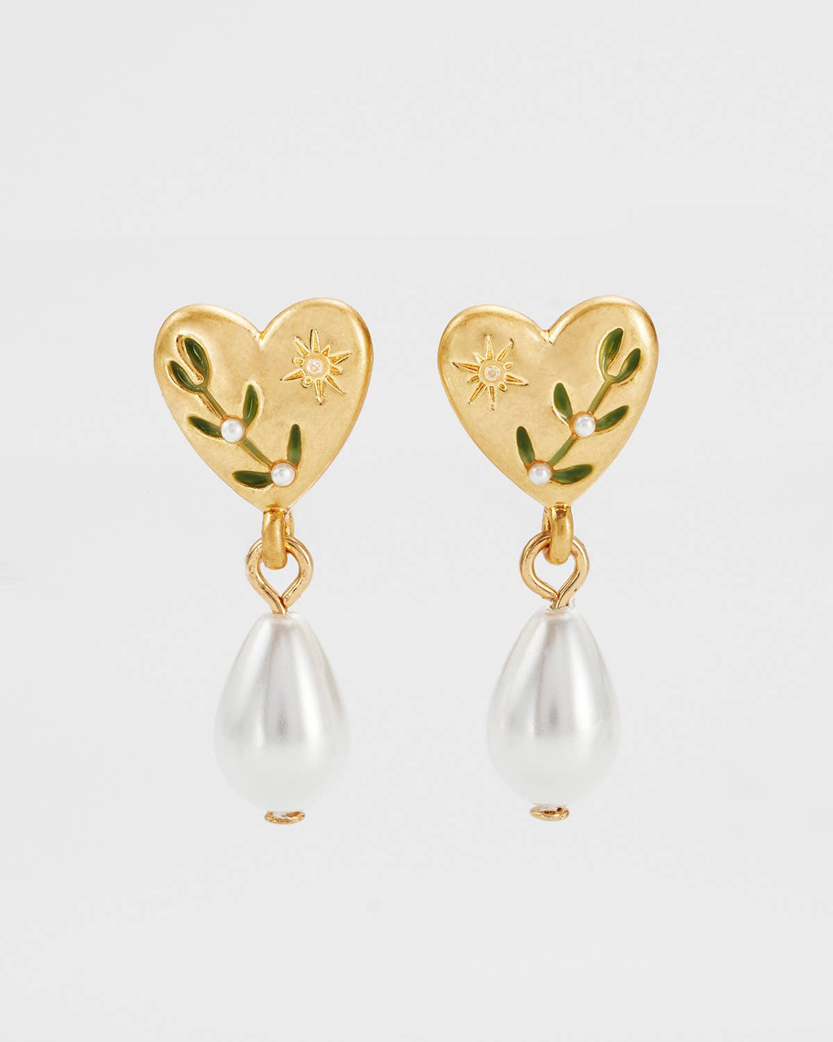 Niva Mistletoe Pear Earrings