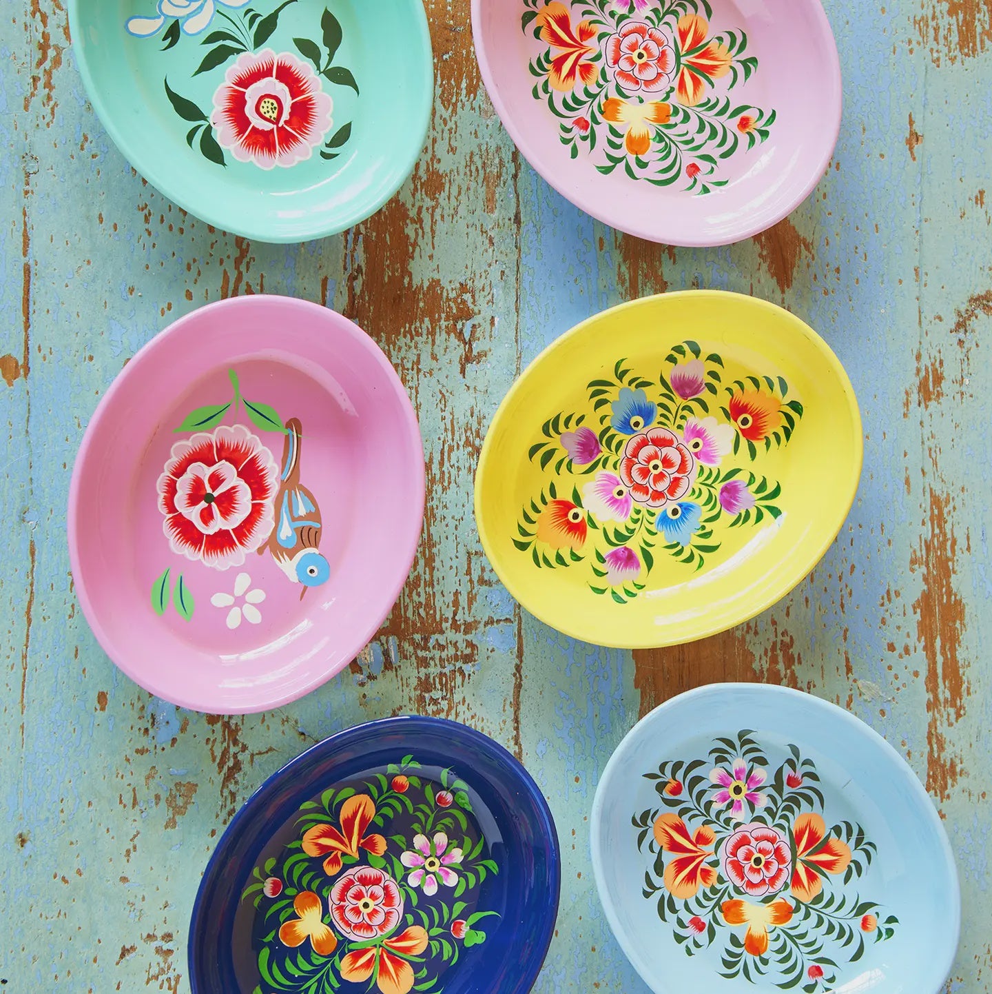 Hand Painted Oval Trinket Dish