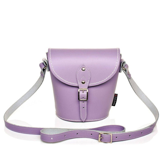 Handmade Leather Barrel Bag Violet