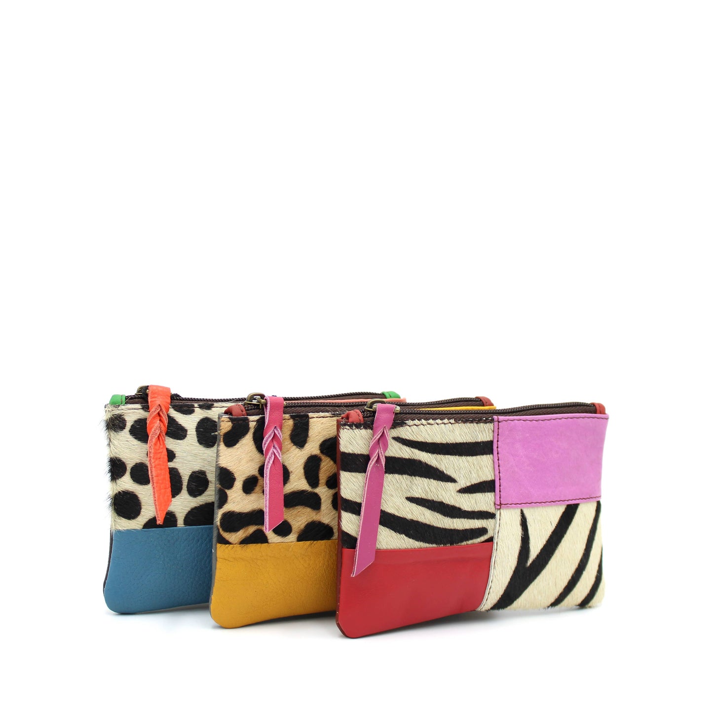 Zahra Print Leather Pouch Purse