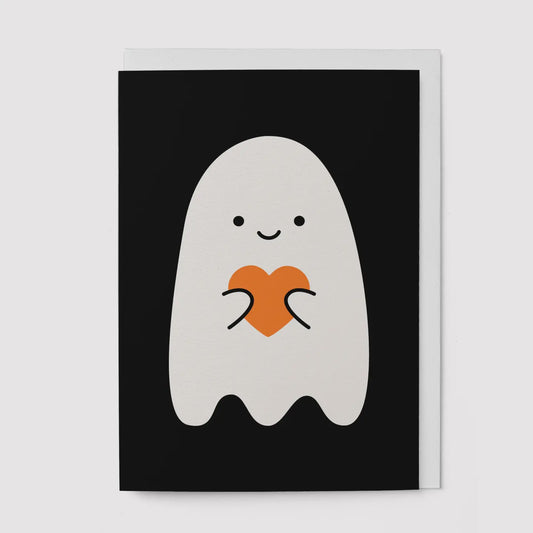 Boo Ghost Heart Card