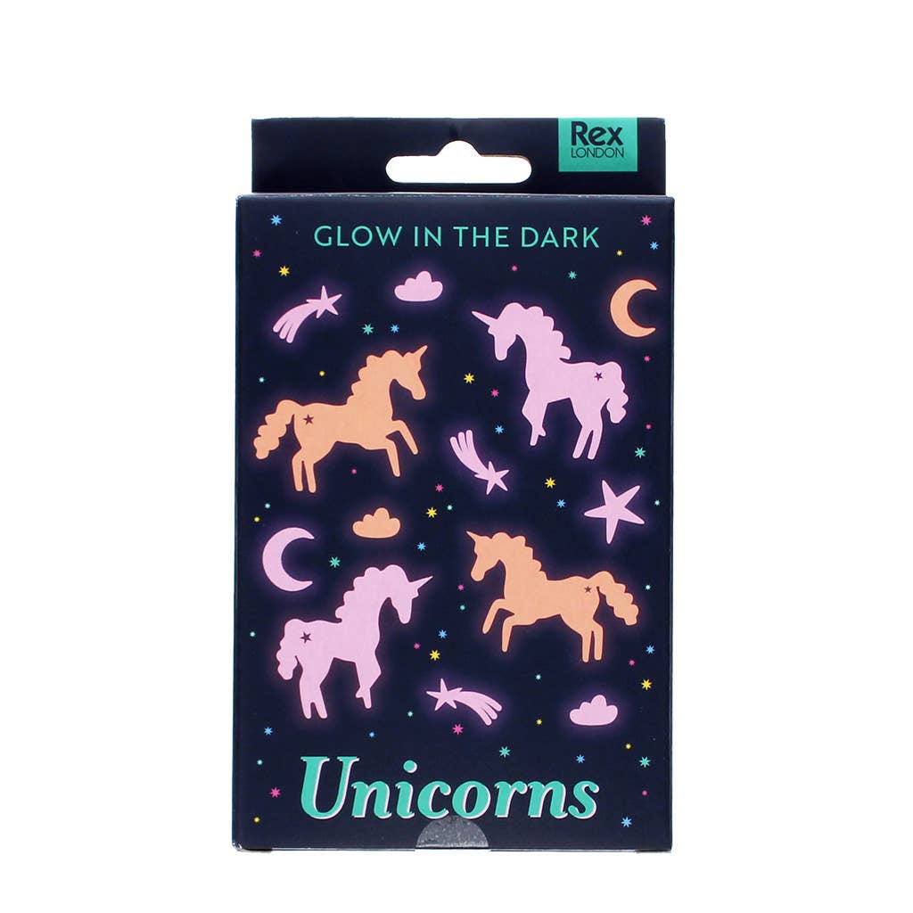 Glow in The Dark Unicorn Stick On Shapes