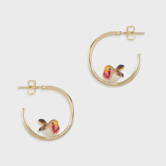 Bill Skinner Robin Hoop Earrings