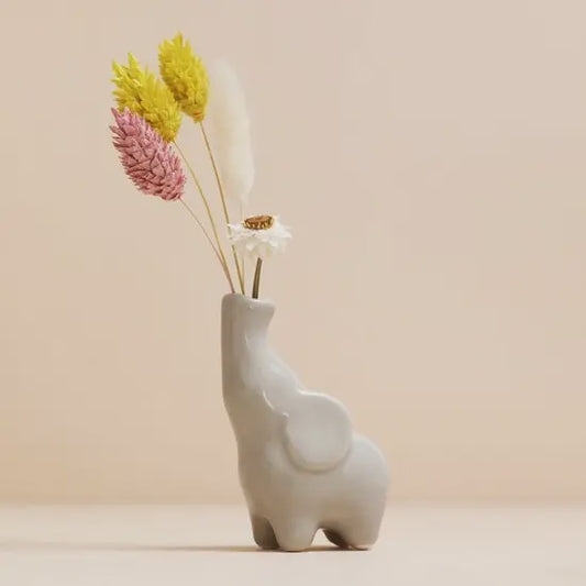 Ceramic Tiny Elephant Bud Vase - Podarok