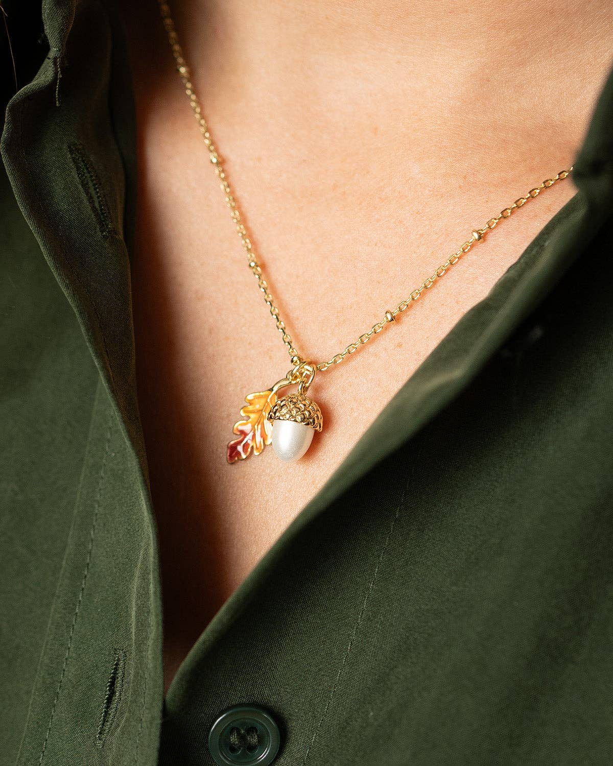 Bill Skinner Acorn & Oak Pendant