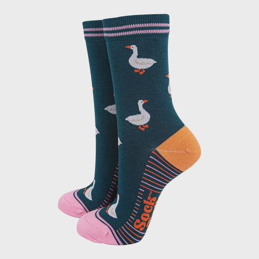 Green Silly Goose Socks