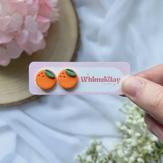 Orange Stud Earrings