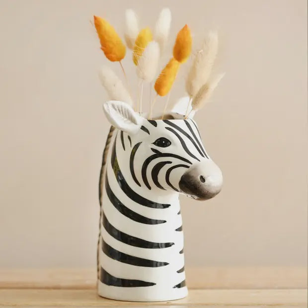 Ceramic Zebra Vase - Podarok