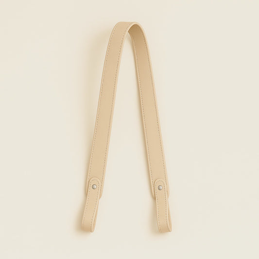 Beige Vegan Leather Shoulder Strap