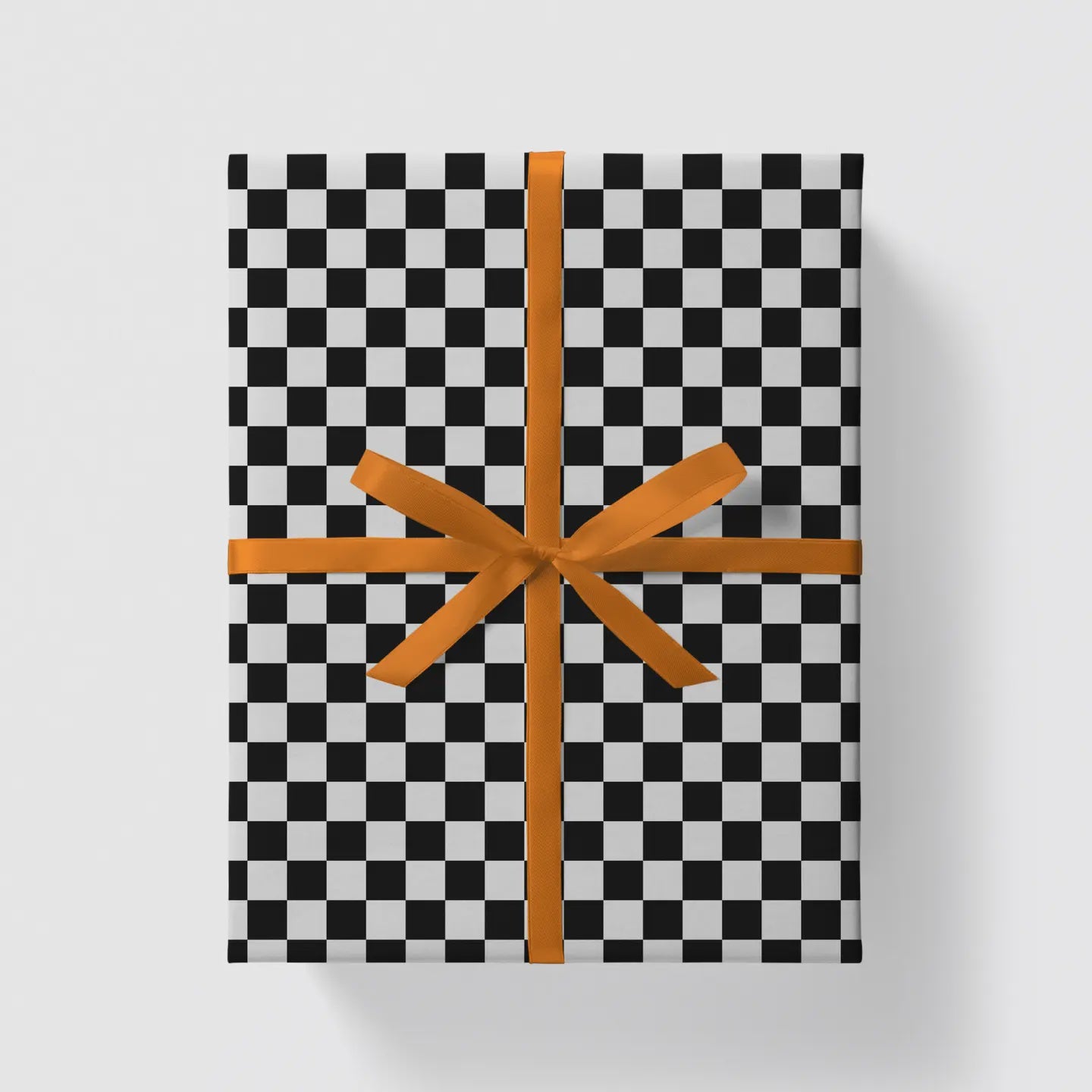 Black and White Checkered Gift Wrap Sheet