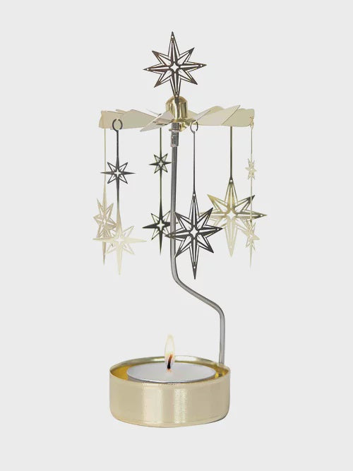 Northern Star Gold Rotary Candle Holder