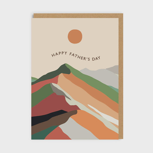 Mountains Happy Father's Day Card - Podarok