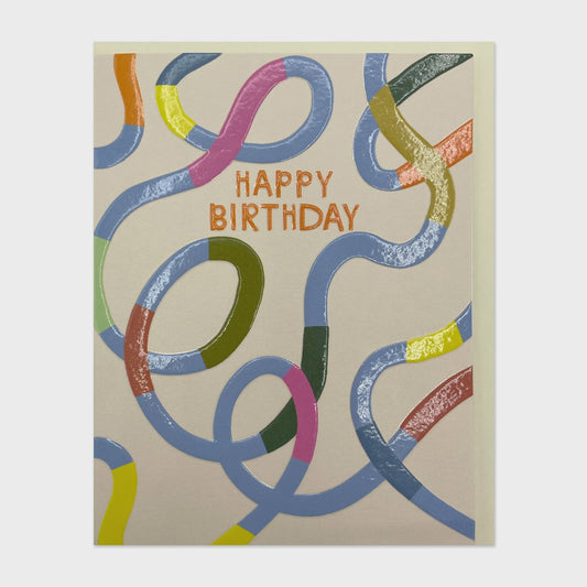 Happy Birthday Swirl Mini Card