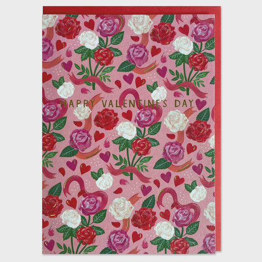 Happy Valentine's Day Roses Card - Podarok