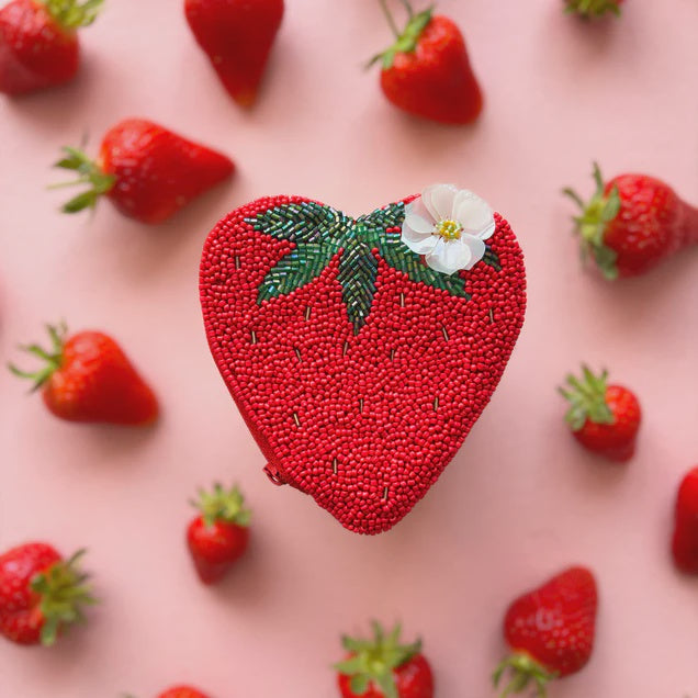 Fruity Beaded Strawberry Purse