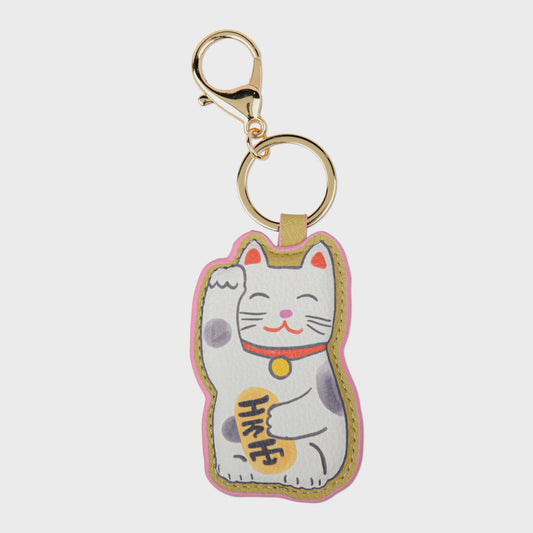 Hijinx Bag Charm Keyring - Lucky Cat